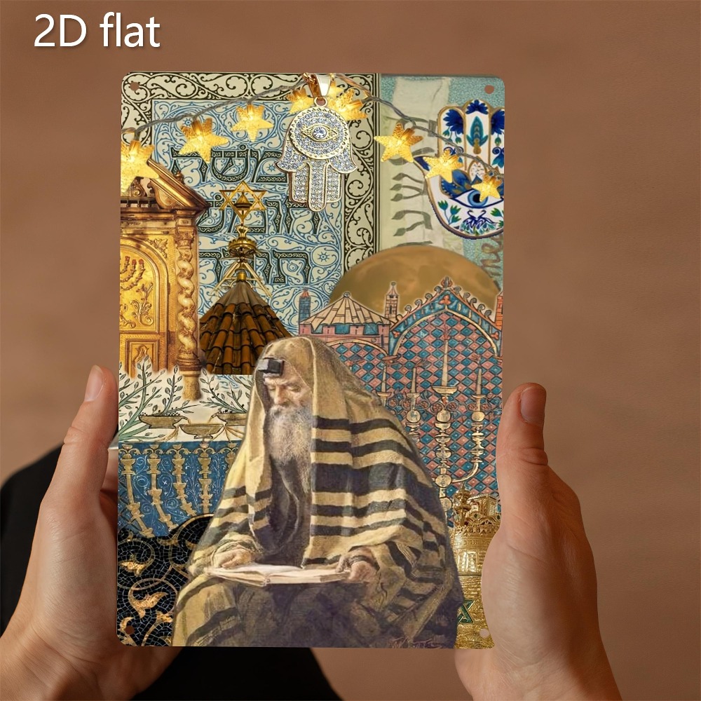 Art & Craft Paper For Kids - CIFBUY Vintage Yahudi Yaşlı Okuyor Alüminyum