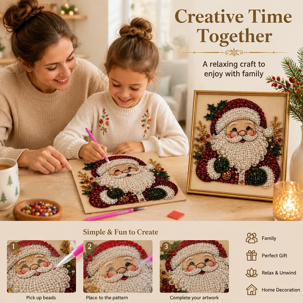 Art Craft Kit - Noel Baba İnci Sanatı DIY Kiti
