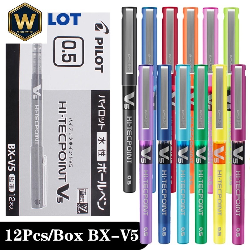 Pilot Pen V5 - 12 adet/kutu PILOT BX-V5 Jel Kalem
