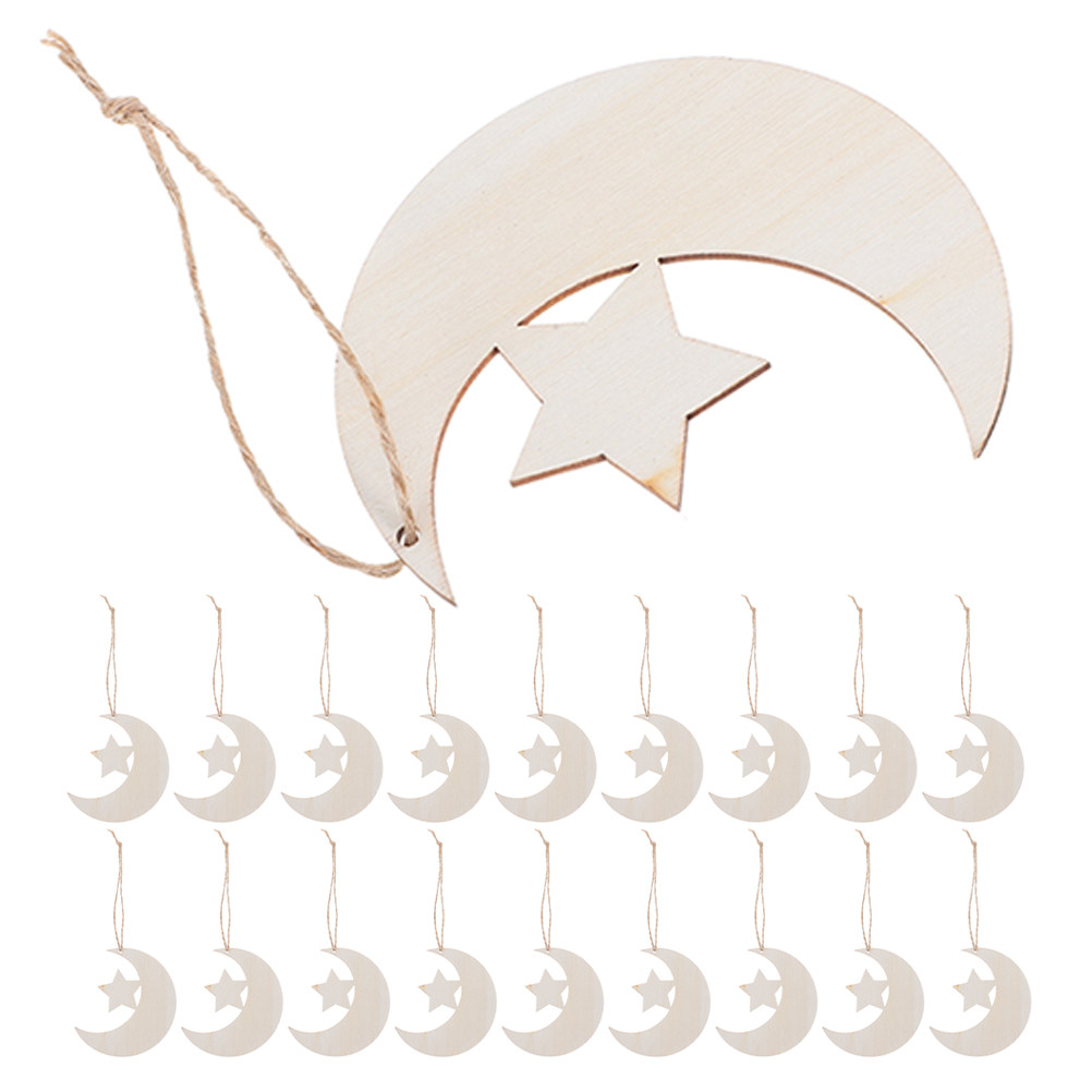 40 Adet Boş Ahşap Ay ve Yıldız - Art And Craft For Nursery incelemesi ve fiyatı