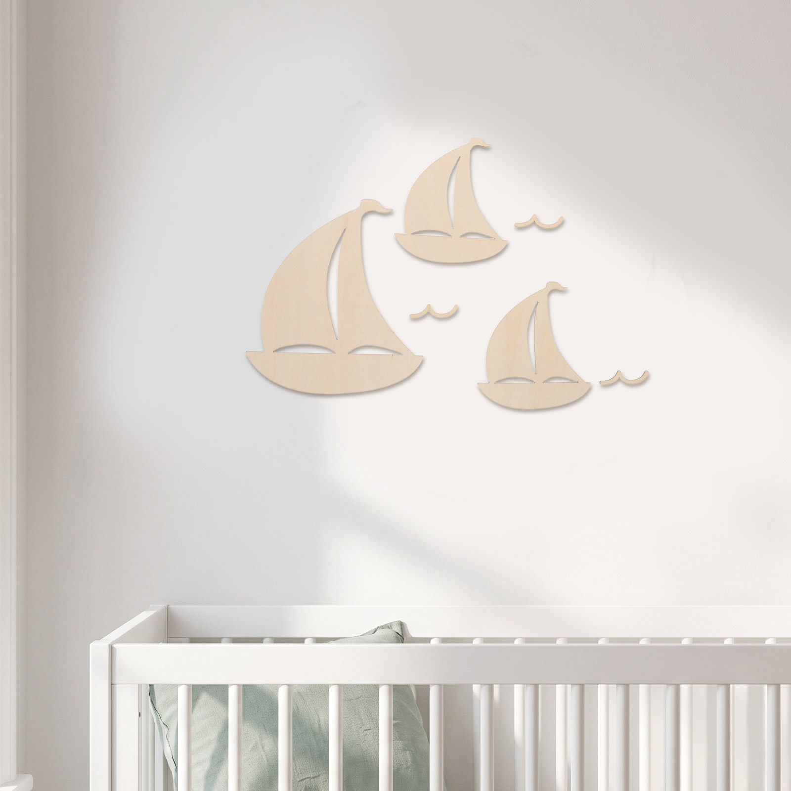 6 Adet Ahşap Yelkenli Tekne Fi - Art And Craft For Nursery incelemesi ve fiyatı