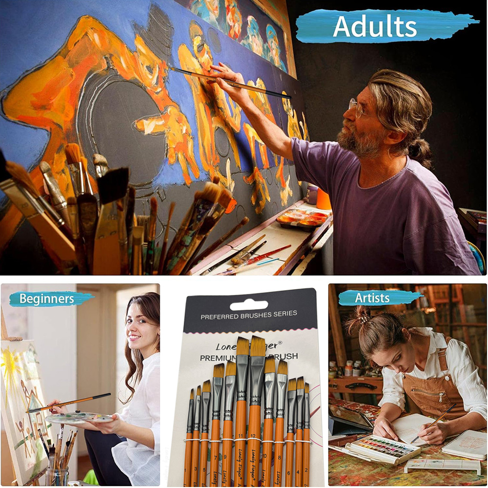 Açısal Boya Fırçaları, 12 Parç - Gouache Paint Set incelemesi ve fiyatı